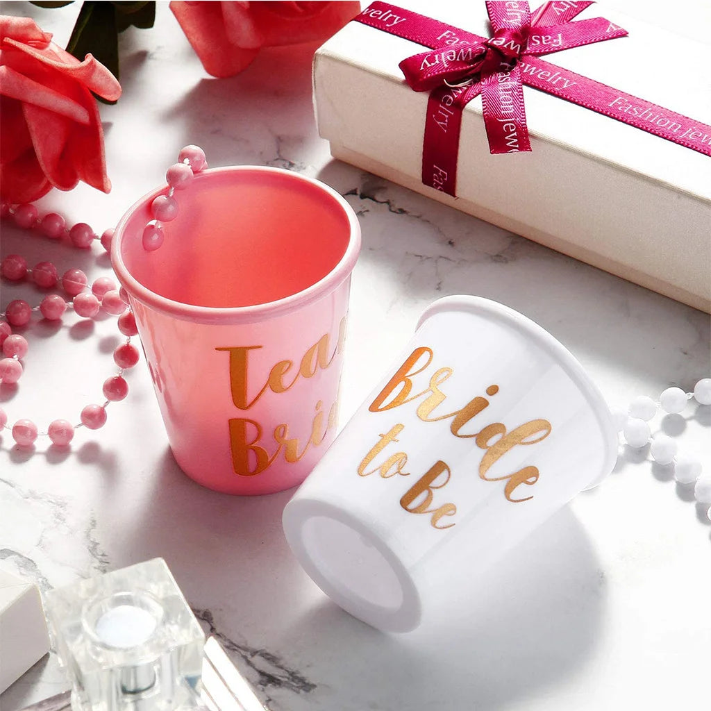 12pack - Party Shot Glasses w/necklace (Team Bride or Groom Team)
