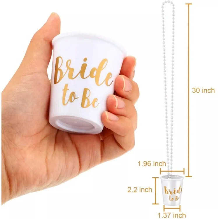 12pack - Party Shot Glasses w/necklace (Team Bride or Groom Team)