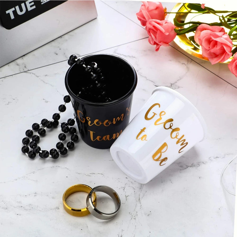 12pack - Party Shot Glasses w/necklace (Team Bride or Groom Team)