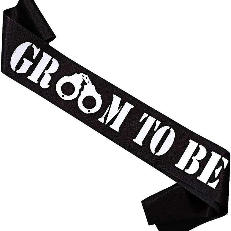 Groom-To-Be Handcuff Sash