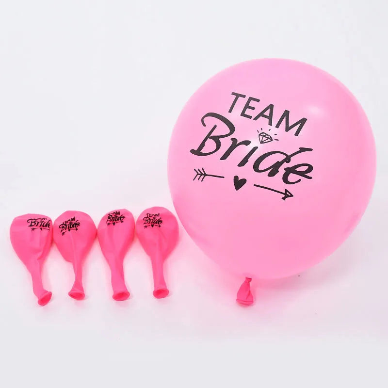 10pcs Team Bride Latex Balloons