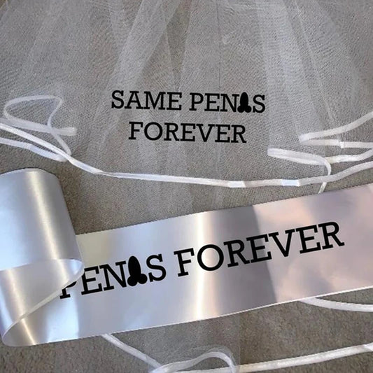 'Same Penis Forever' Veil & Sash