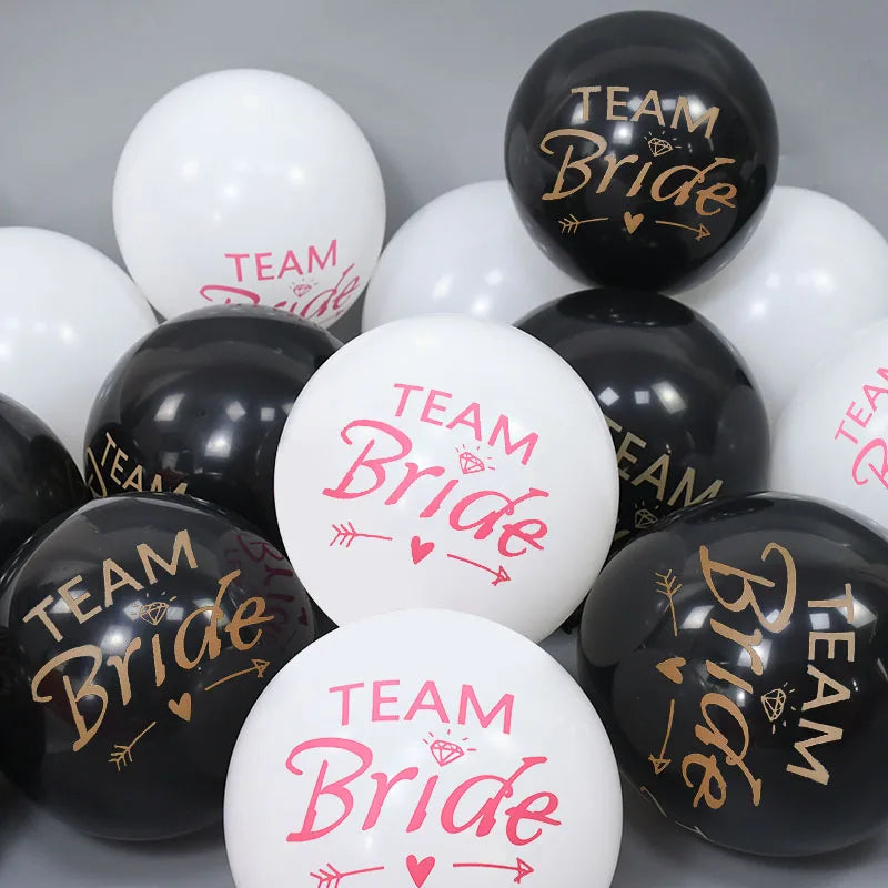 10pcs Team Bride Latex Balloons