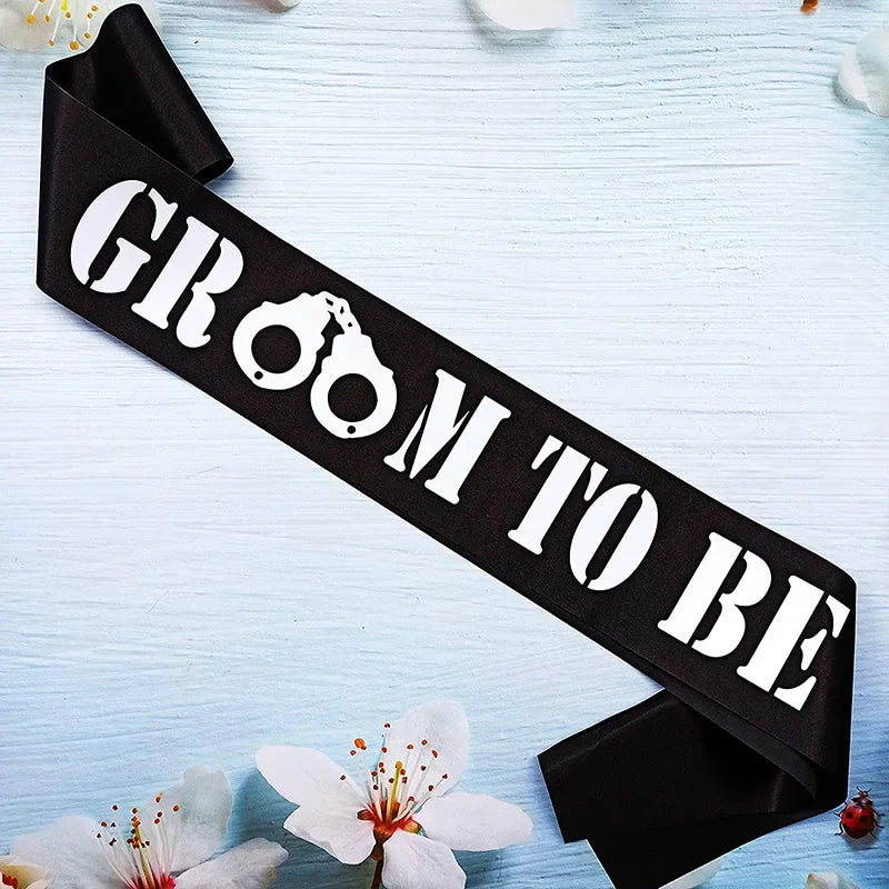 Groom-To-Be Handcuff Sash