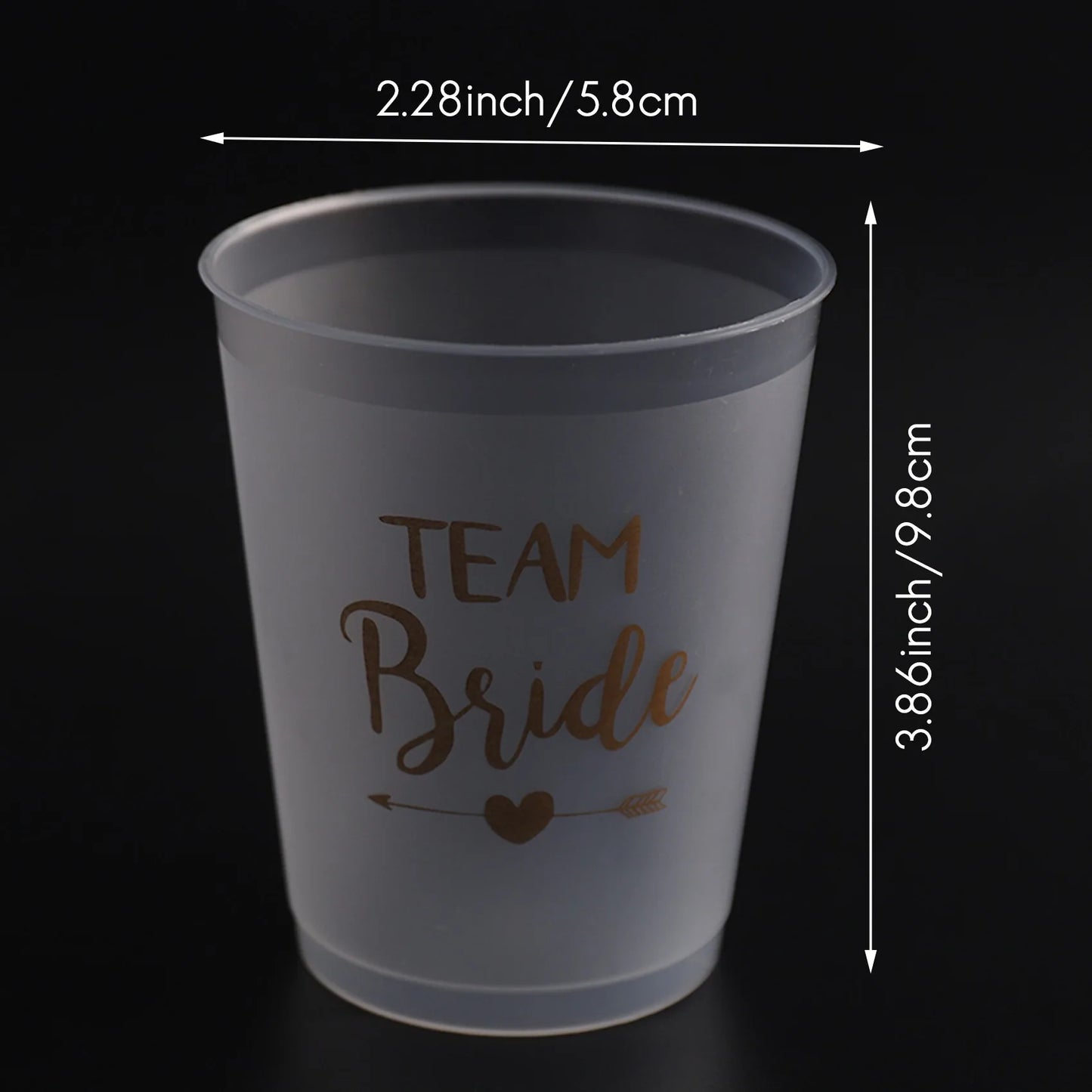 12Pcs Team Bride Plastic Cups