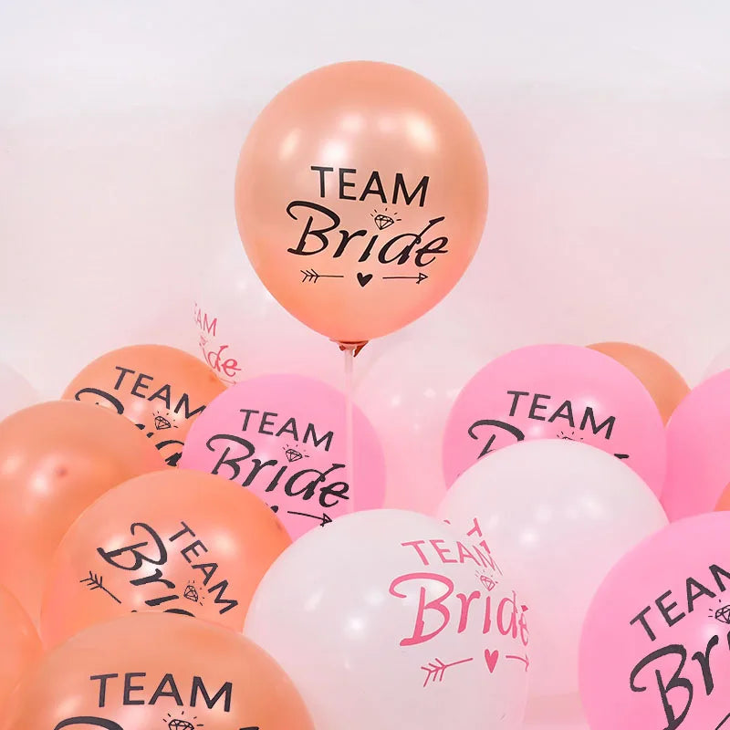 10pcs Team Bride Latex Balloons