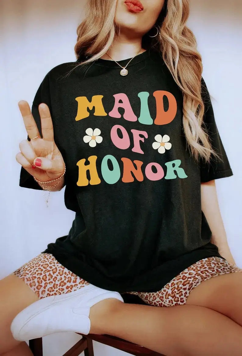 Maid Of Honor Retro T-shirt