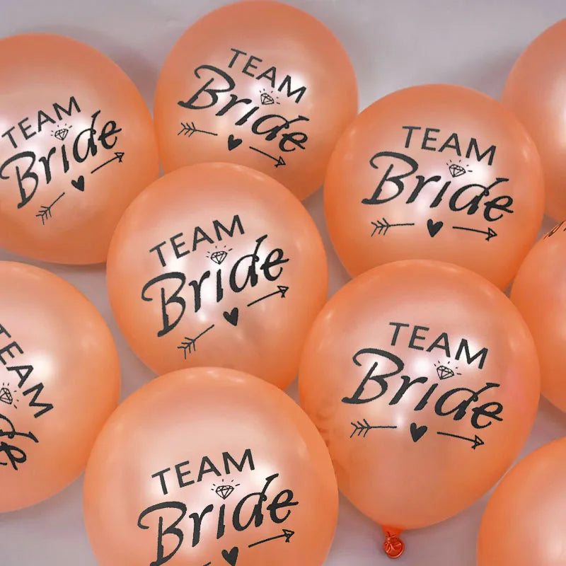 10pcs Team Bride Latex Balloons