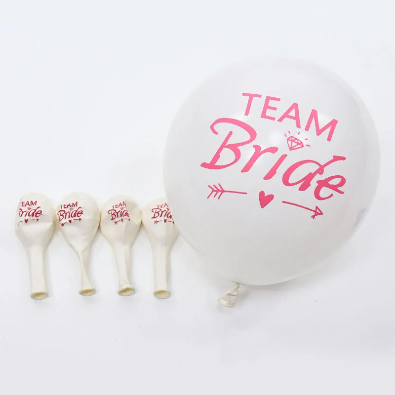 10pcs Team Bride Latex Balloons