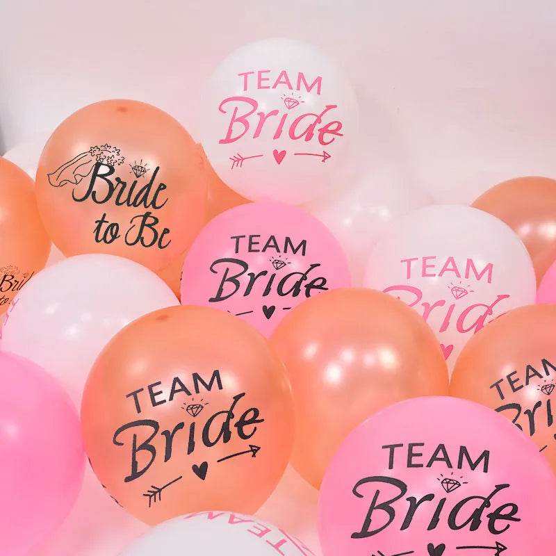 10pcs Team Bride Latex Balloons