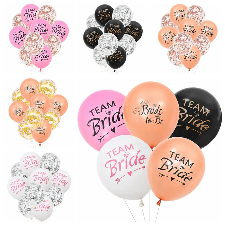 10pcs Team Bride Latex Balloons