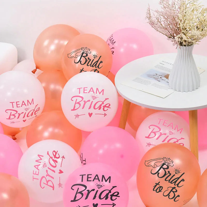 10pcs Team Bride Latex Balloons