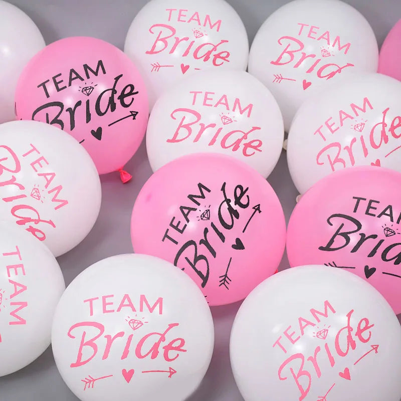 10pcs Team Bride Latex Balloons