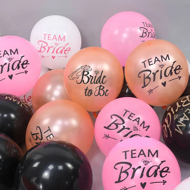 10pcs Team Bride Latex Balloons