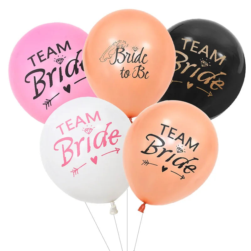 10pcs Team Bride Latex Balloons