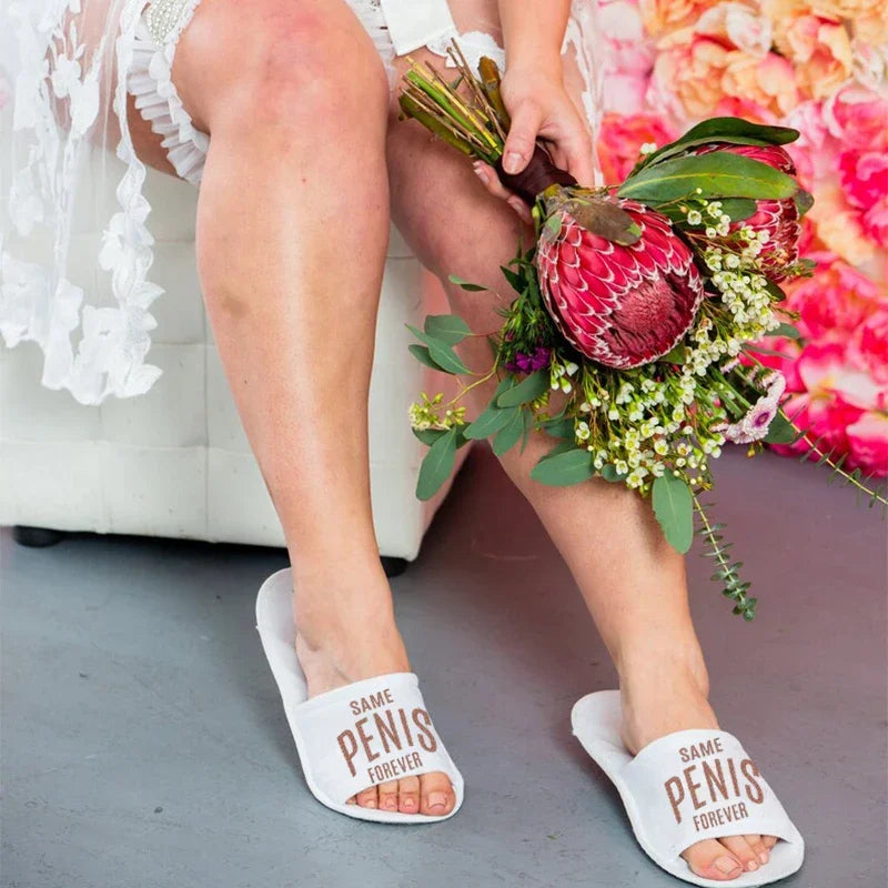 Same Penis Forever - bride-to-be slippers